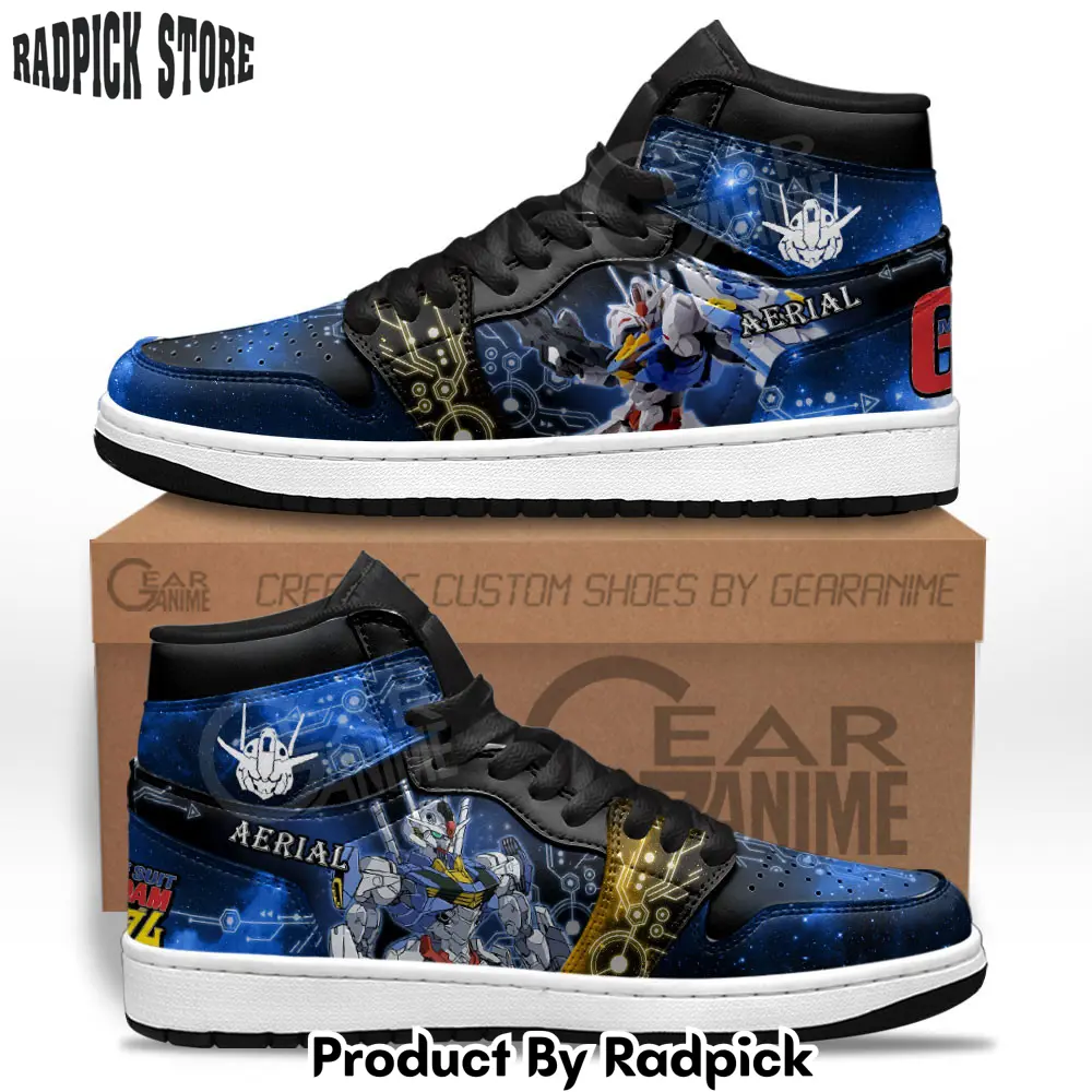 Xvx016 gundam aerial air jordan high top sneakers anime mv14  rp0357828